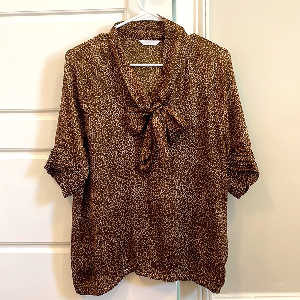 New York & Company Leopard Blouse